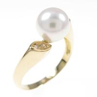 K18YG アコヤパールリング