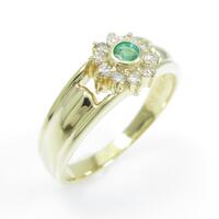 K18YG エメラルドリング
