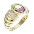 K18YG カラーストーンリング