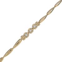 K18YG スリーストーン ダイヤモンドブレスレット