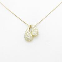 K18YG パヴェ ダイヤモンドネックレス