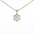 K18YG フラワー ダイヤモンドネックレス
