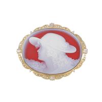 K18YG メノウカメオブローチ