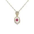 K18YG ルビーネックレス