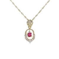 K18YG ルビーネックレス