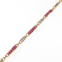 K18YG ルビーブレスレット