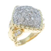 K18YG／K18WG パヴェ ダイヤモンドリング