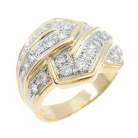 K18YG／PT ダイヤモンドリング