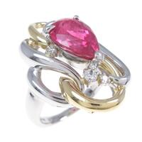 PT／K18YG ルベライトトルマリンリング