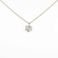 【リメイク】K18YG ソリティア ダイヤモンドネックレス 1．556ct・K・I1・GOOD