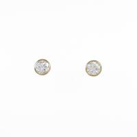 【リメイク】K18YG／ST ダイヤモンドピアス 0．410ct・0．430ct・I・VS2?SI1・FAIR