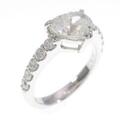 【リメイク】プラチナダイヤモンドリング 1．562ct・F・SI2・ハートシェイプ