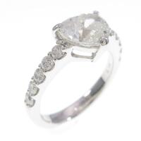 【リメイク】プラチナダイヤモンドリング 1．562ct・F・SI2・ハートシェイプ