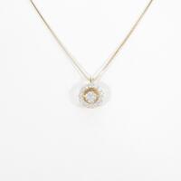 【新品】K18YG ダイヤモンドネックレス 0．301ct・G・SI2・GOOD