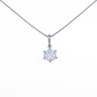 プラチナダイヤモンドネックレス 1．007ct・D・SI2・GOOD