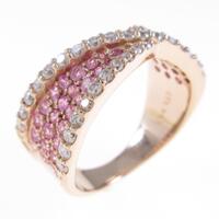 K18PG ピンクサファイヤリング