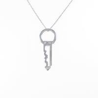 K18WG キー ダイヤモンドネックレス