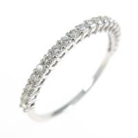 K18WG ハーフエタニティ ダイヤモンドリング