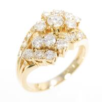 K18YG ダイヤモンドリング