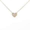 K18YG ハート ダイヤモンドネックレス