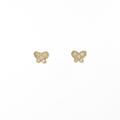K18YG バタフライ ダイヤモンドピアス