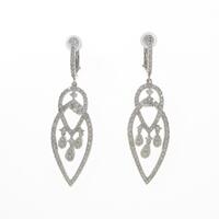 K18WG ダイヤモンドイヤリング