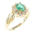 K18YG エメラルドリング