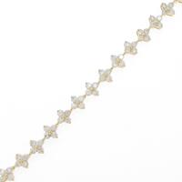 K18YG フラワー ダイヤモンドブレスレット