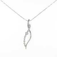 K18WG／750WG ダイヤモンドネックレス