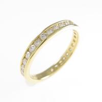 【リメイク】K18YG フルエタニティ ダイヤモンドピンキーリング