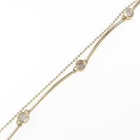 K18YG ダイヤモンドブレスレット