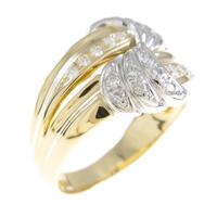 K18YG／PT ダイヤモンドリング