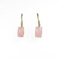 K10YG ローズクオーツピアス