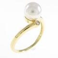 K18YG アコヤパールリング