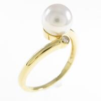K18YG アコヤパールリング