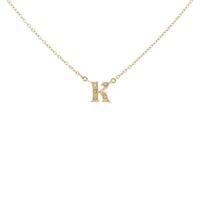 K18YG／K10YG イニシャルK ダイヤモンドネックレス
