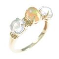 K18YG オパールリング