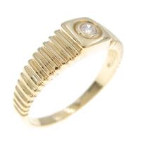 K18YG ソリティア ダイヤモンドリング