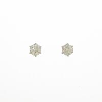 K14WG ダイヤモンドピアス 0．587ct・0．561ct・J?K・SI1?2・VG