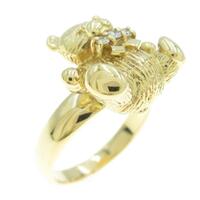 K18YG ベア ダイヤモンドリング