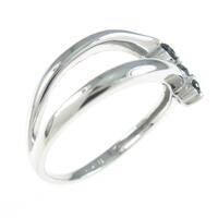 K10WG スリーストーン ダイヤモンドリング