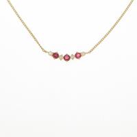 K18YG ルビーネックレス