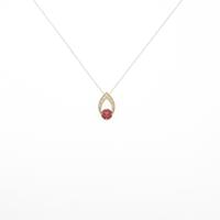 K10YG ガーネットネックレス