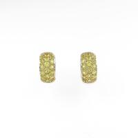 K18WG パヴェ サファイヤピアス