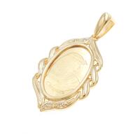 K18YG（枠） インゴット ダイヤモンドペンダント