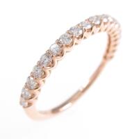 K18PG ハーフエタニティ ダイヤモンドリング