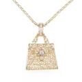 K18YG バッグ ダイヤモンドネックレス
