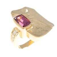 K18YG ガーネットリング