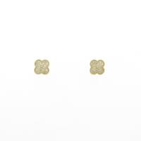 K18YG フラワー ダイヤモンドピアス