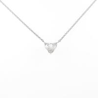 【リメイク】プラチナダイヤモンドネックレス 0．433ct・F・VS1・ハートシェイプ
